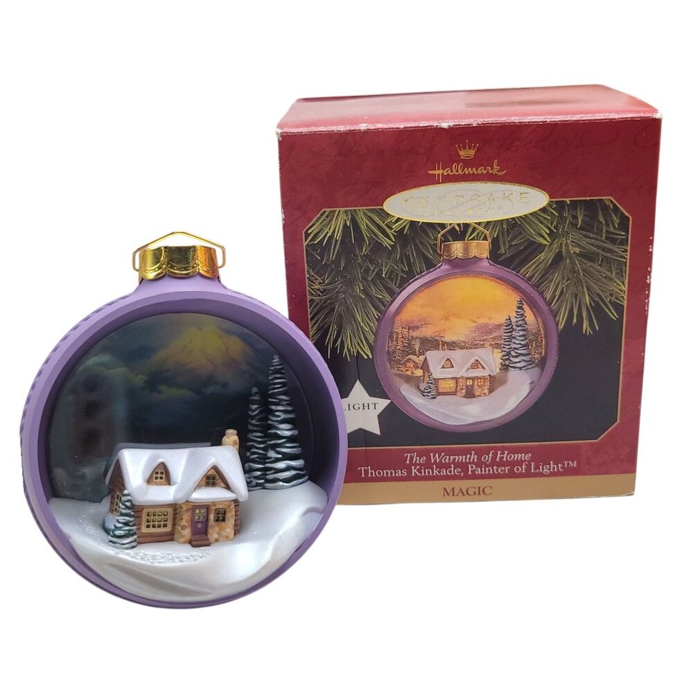 Hallmark Keepsake Ornament The Warmth Of Home Thomas Kinkade 1997 Magic Lighted